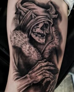 Skeleton Black and White Tattoo