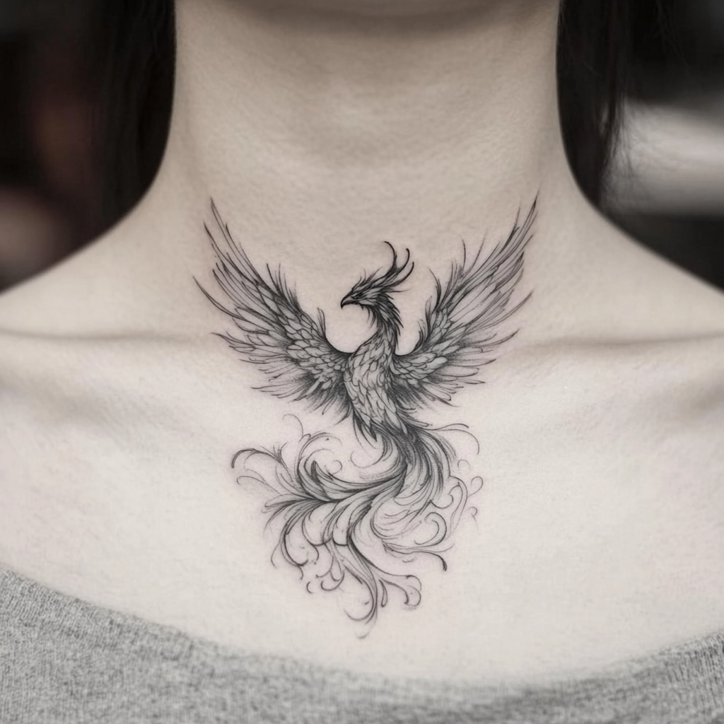 Front Neck & Throat Tattoos