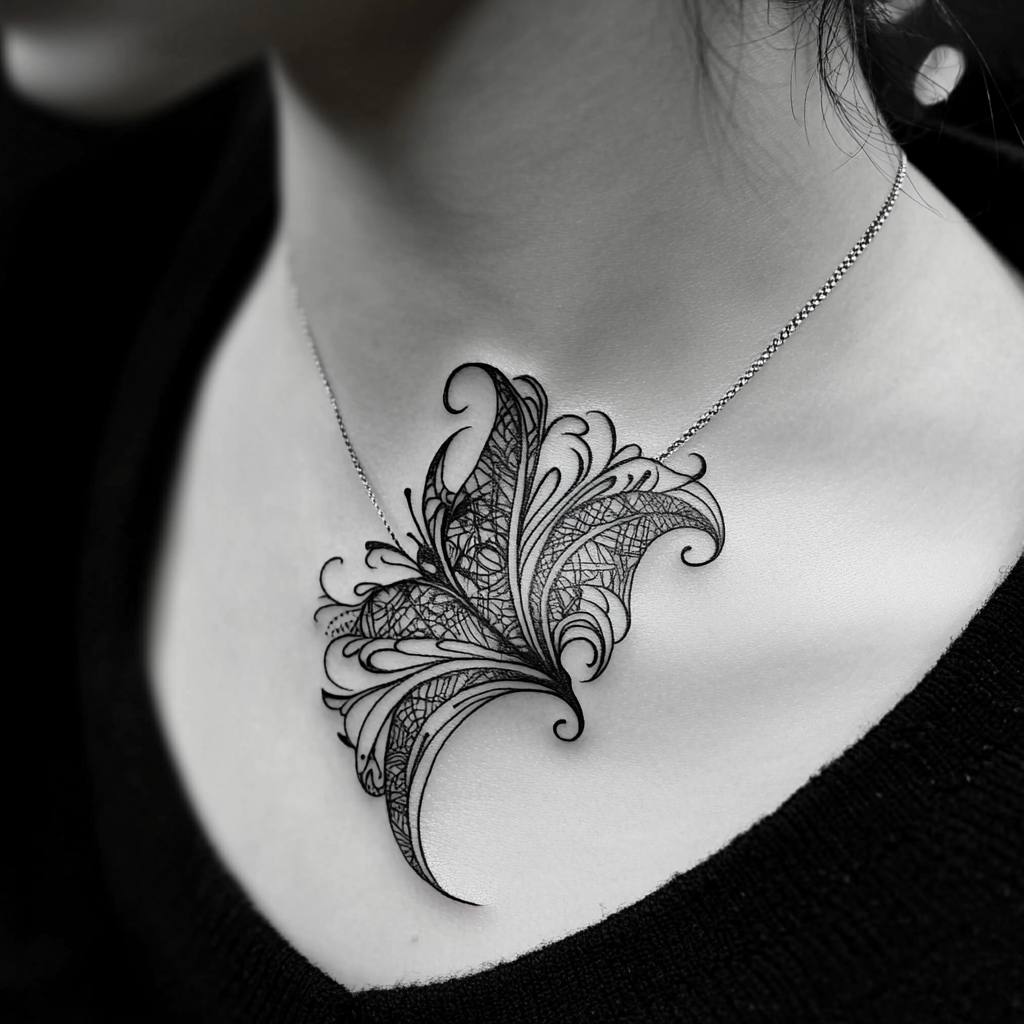 Front Neck & Throat Tattoos