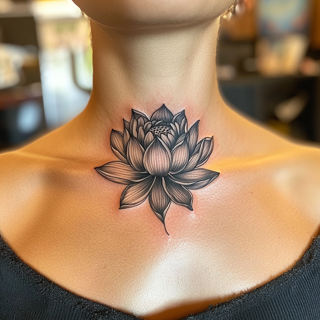 Front Neck & Throat Tattoos