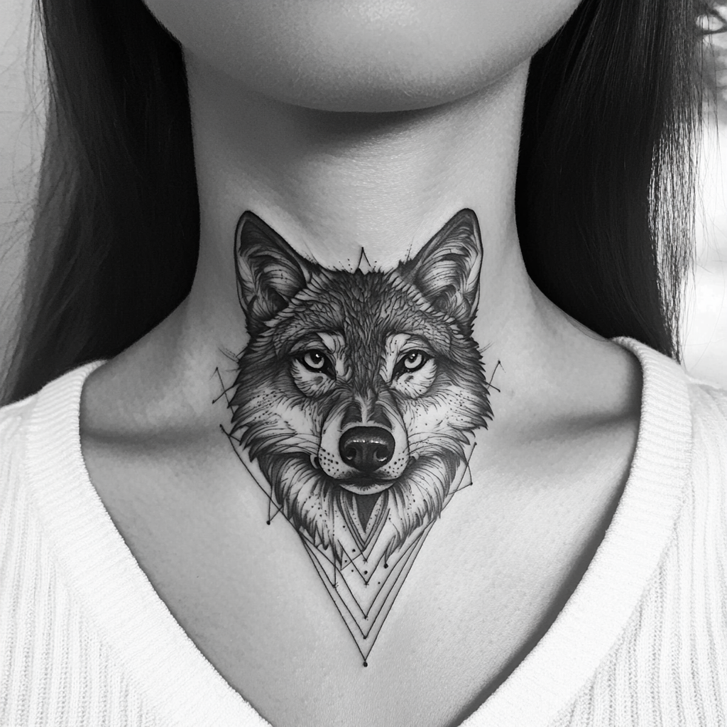 Front Neck Throat Tattoos