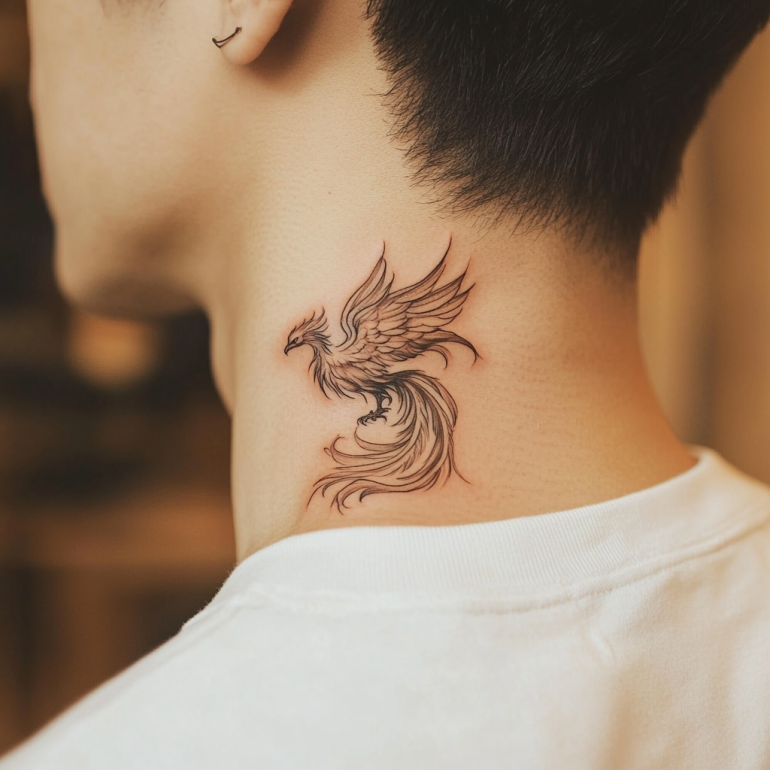 Male Front Neck & Throat Tattoos