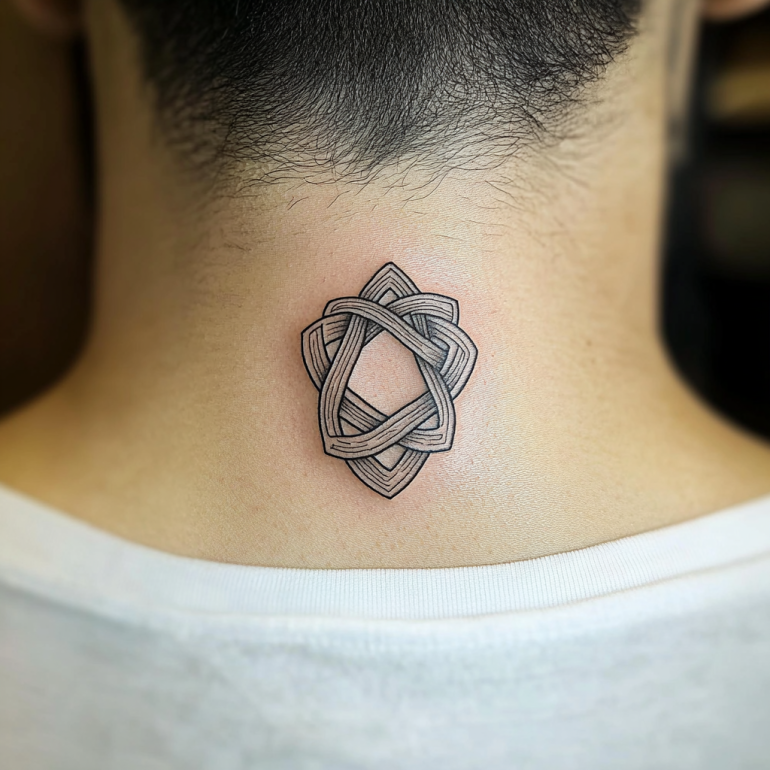 Male Front Neck & Throat Tattoos
